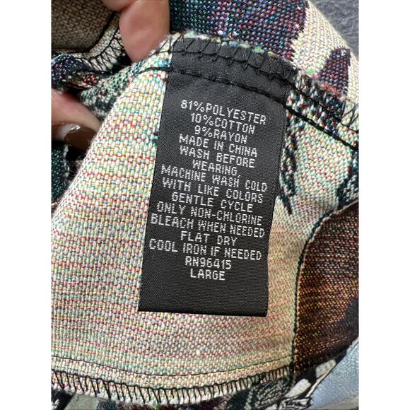 Rebel Vengeance Tapestry Jacket w/ A Cherub & Oasis Print Mens Size Large NWT - Picture 10 of 12